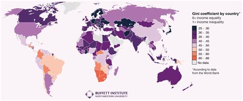 The Gini coefficient: income inequality by country - Vivid Maps