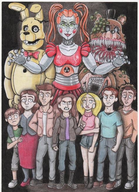 I've finally done the FNaF book series' drawing of "The Silver Eyes", "The Twisted Ones" and ...