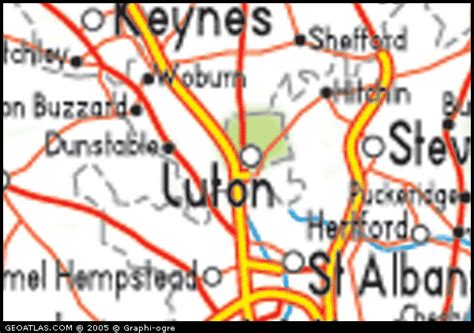 Map of Luton, England, UK Map, UK Atlas