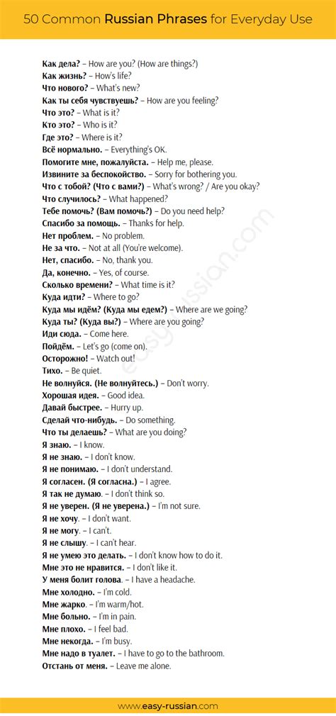 99 Useful Russian Phrases for Everyday Life