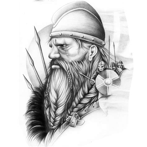 Warrior Viking custom tattoo design Memorial Tattoos, Anglo Saxon Tattoo, Guerrero Tattoo ...