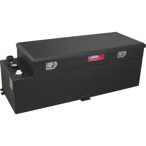 RDS Aluminum Transfer Fuel Tank Toolbox Combo — 60-Gallon, Rectangular, Black Diamond Plate ...