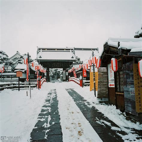 Snowy Side Temple Entrance, Zenkoji, Nagano, Japan | Norbert Woehnl ...