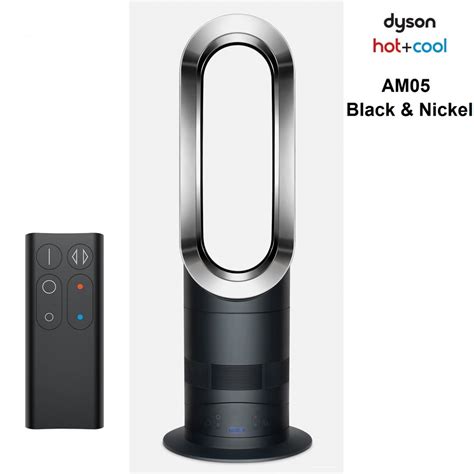 Dyson AM05 Hot & Cool Air Bladeless Fan Dual Heater & Cooler With Remote Control 200W Black ...