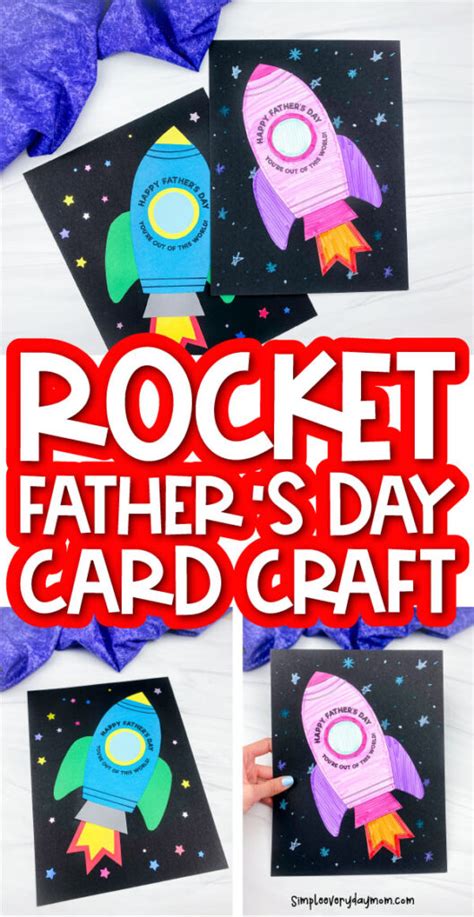 Rocket Father's Day Card Craft [Free Template]