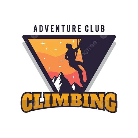 Modern Mountain And Rock Climbing Logo Badge Illustration, Climbing ...