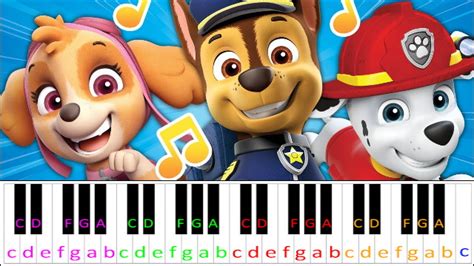 Paw Patrol Theme Song | Piano Letter Notes