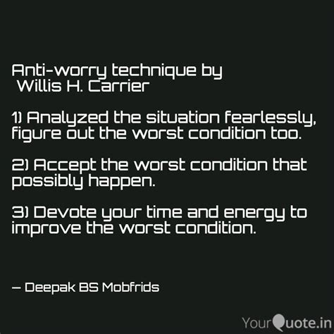 Anti-worry technique by ... | Quotes & Writings by Deepak Kumar | YourQuote