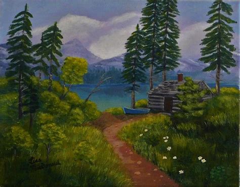 The Blue Canoe Painting by Lisa MacDonald | Fine Art America