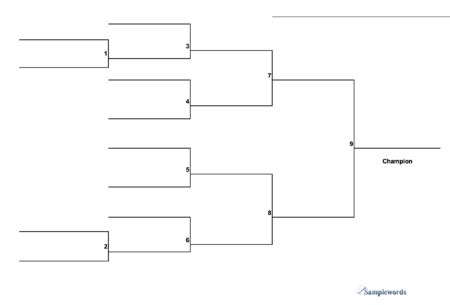 Free Printable 10 Team Single Elimination Tournament Bracket