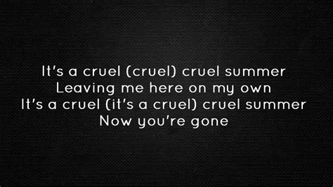Bananarama - Cruel Summer (Lyrics) - YouTube