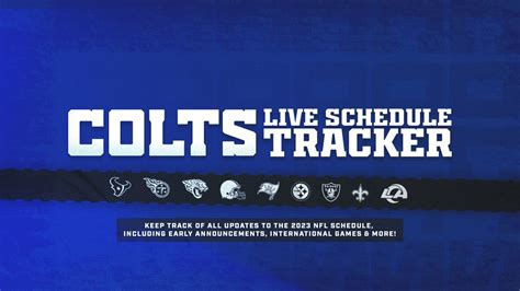 2023 Colts Schedule: Get the latest updates on the 2023 NFL schedule ...