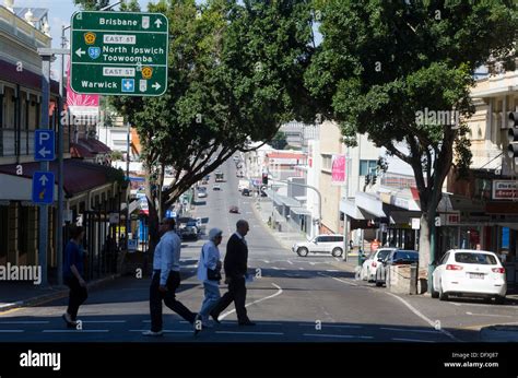 Brisbane Street, Ipswich, Brisbane, Queensland, Australia Stock Photo ...