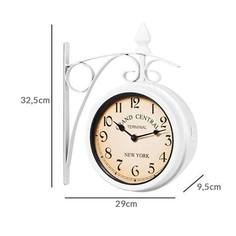 Train Station Wall Clock White | DeubaXXL