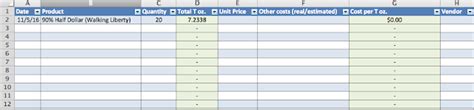 xxJOBIIIxx: Tracking Your Junk Silver & Bullion Purchases Using Excel ...