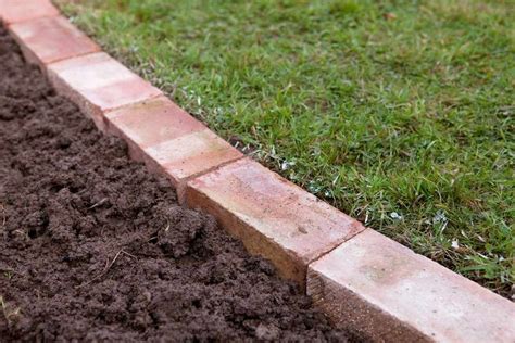 How to edge a lawn with bricks | Garden lawn edging, Brick garden ...