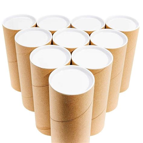 10 Packs Mailing Shipping Tubes with Caps for Storage Documents Posters Blueprints Graphics ...