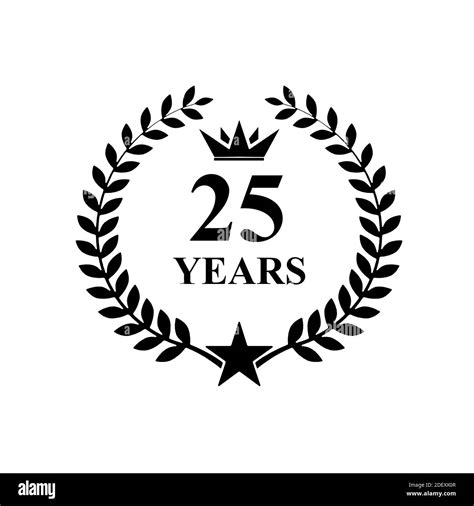 25 years old anniversary , luxurious logo Golden Stock Photo - Alamy