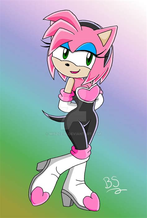 Amy in Rouge's outfit by Miszcz90 on DeviantArt