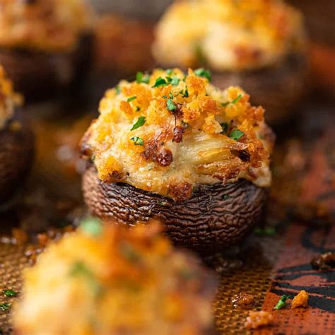 Crab Stuffed Mushrooms | Kevin Is Cooking