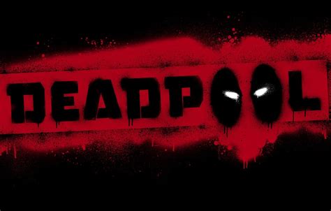 Wallpaper red, black, logo, Deadpool images for desktop, section игры - download