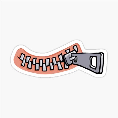 "Zip your lips" Sticker for Sale by samer11 | Redbubble