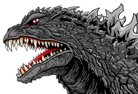 Godzilla Head Art