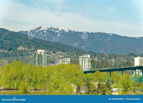 Lions Gate Bridge in Vancouver Harbour Editorial Stock Image - Image of ...