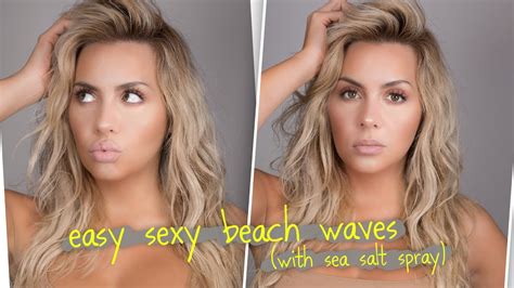 Sexy beach waves w/ DIY sea salt spray - YouTube