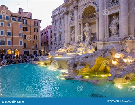 Trevi Fountain, Rome editorial photography. Image of favourite - 76554717