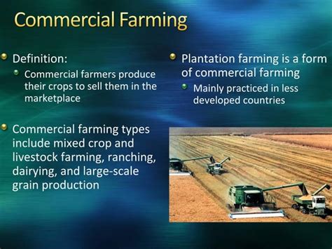 Agriculture-Commercial Farming