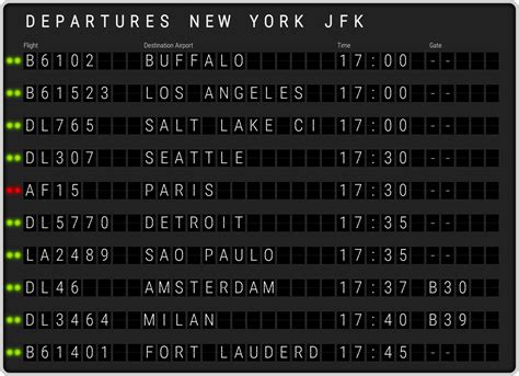 New York John F. Kennedy Airport Departures & [JFK] Flight Schedules