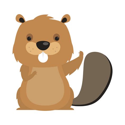 Cute beaver cartoon vector design 3687722 Vector Art at Vecteezy