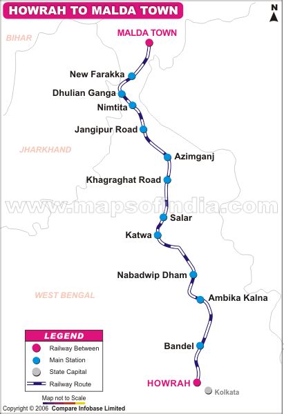 12041/Jan Shatabdi Route Map from Howrah to Malda Town