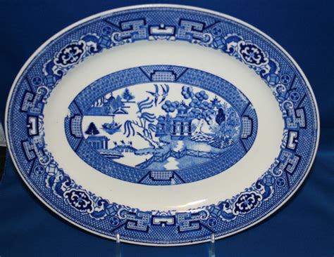 Vintage Blue Willow 12 Inch Platter by Homer Laughlin China July 1953 ...