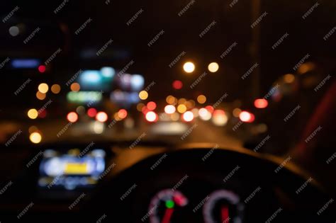 Premium Photo | Abstract night traffic blur background with bokeh light