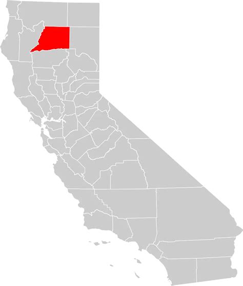 California County Map (shasta County Highlighted) - Mapsof.Net