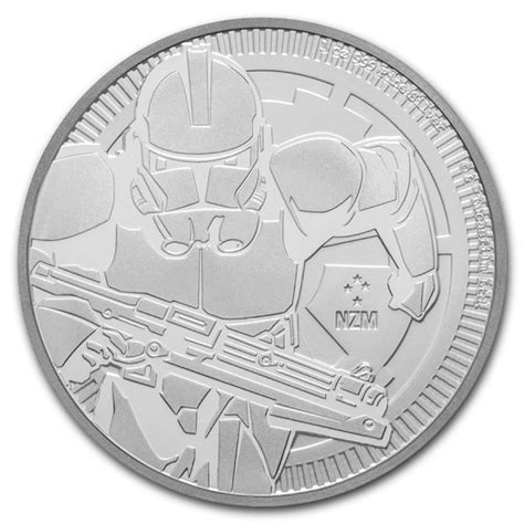 2019 1 oz Niue $2 NZD STAR WARS Clone Trooper Silver Coin BU | European Mint