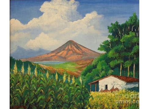 Milpa El Salvador by Jean Pierre Bergoeing, French artist residing in Costa Rica | Landscape art ...