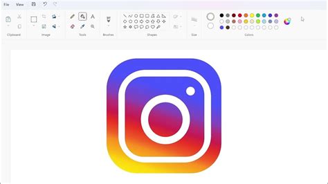 How to draw an Instagram icon using MS Paint | How to draw on your ...