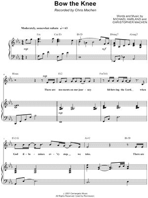 Chris Machen "Bow the Knee" Sheet Music in Eb Major (transposable ...