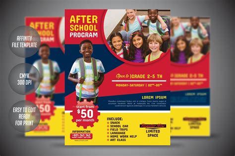 After School Program Flyer Template | After school program, School programs, Flyer template
