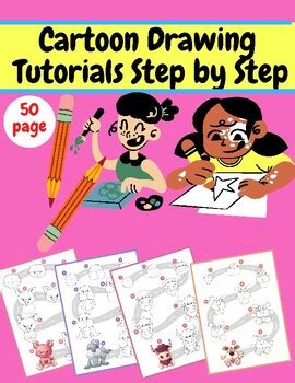 Cartoon Drawing Tutorials Step by Step by Teacher Graph | TPT