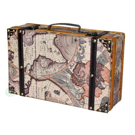 Old World Map Suitcase - Walmart.com | Old world maps, Trunks, Vintage ...