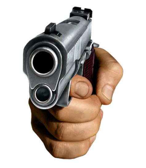 Hand Pointing a Gun Template (Transparent PNG) | Hand Pointing a Gun ...