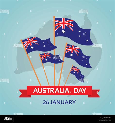 Australia Day National Flag Flat Stock Vector Image & Art - Alamy