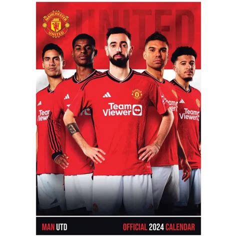 MANCHESTER UNITED FC A3 Calendar 2024- Brand New Official Merchandise £ ...