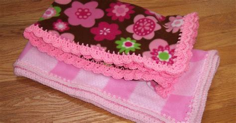 Joy 2 Crochet: Fleece Baby Blankets with Crocheted Edge