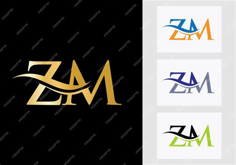 Premium Vector | Letter ZM Logo Design. ZM Logotype For Luxury Identity