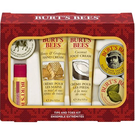 Burt's Bees Tips and Toes Kit Holiday Gift Set, 6 pk - Walmart.com ...